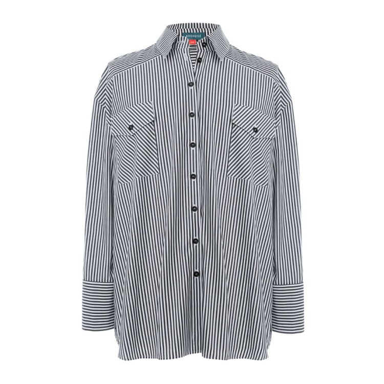 Oversize’owa koszula w paski PASSION z naturalnych tkanin dla kobiet ceniących wygodę i styl