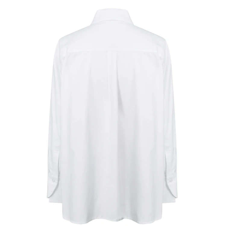 Elegancka biała koszula damska z naturalnych materiałów – WHITE DESIRE, KOSHU:LE
